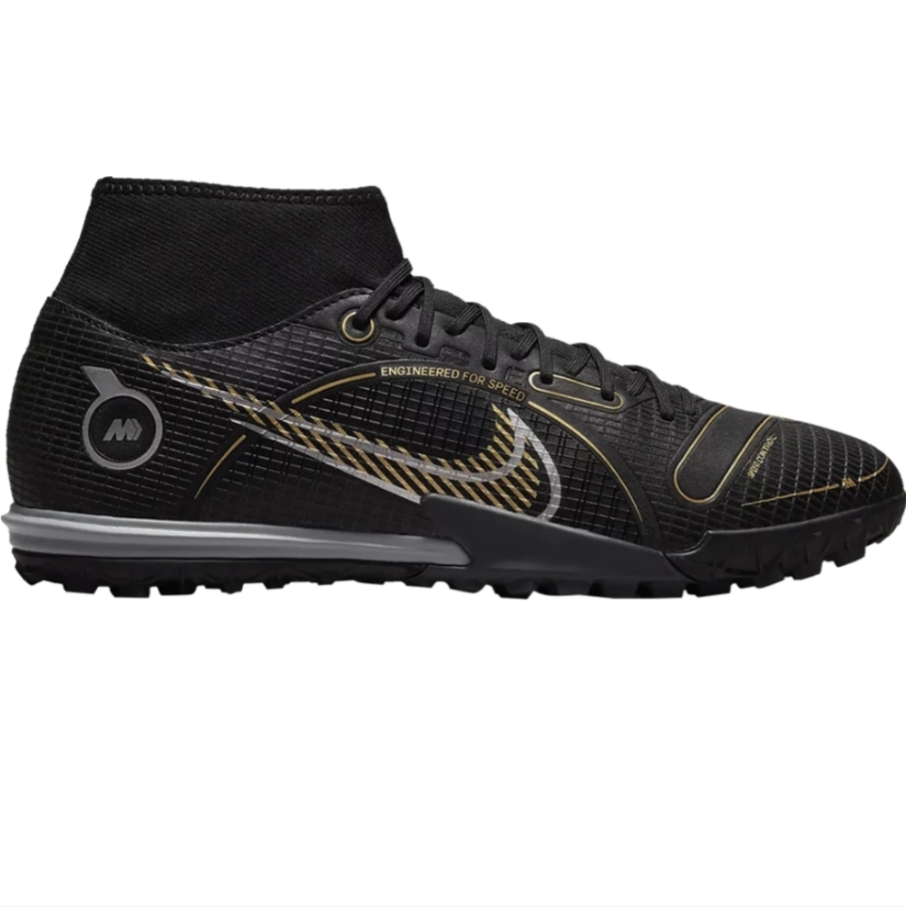 Nike Men's Mercurial Superfly 8 Academy DJ2878-007 Black Turf Soccer Sho…